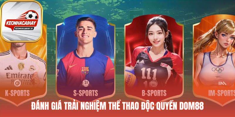 Không gian giải trí thể thao Dom88 cho mọi người chơi
