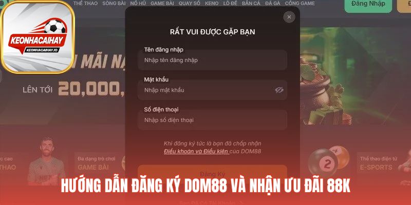 Quy trình đăng ký nhanh gọn nhận thưởng chào mừng 88k