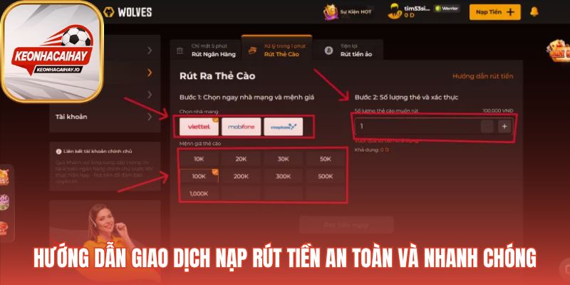 Hướng dẫn giao dịch nạp rút tiền an toàn Debet