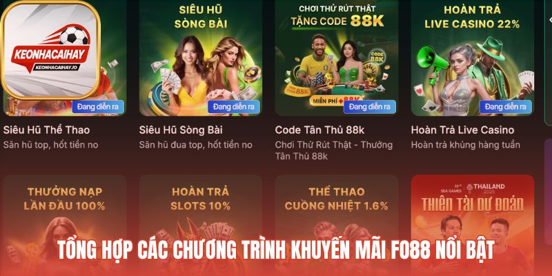 Các chương trình khuyến mãi và ưu đãi tại Fo88