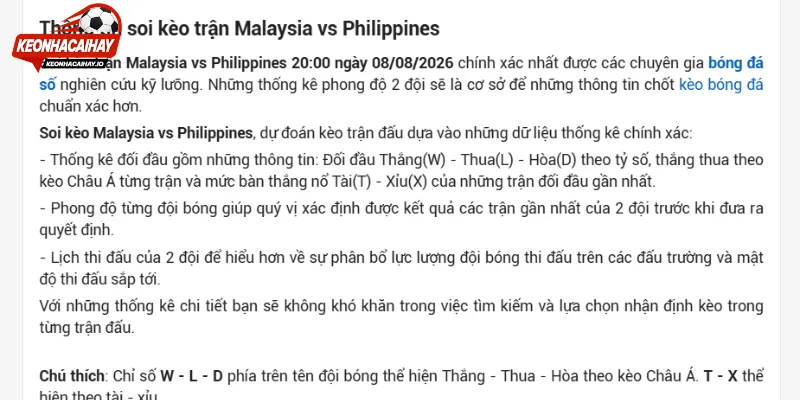 Nhận định những chỉ số trận đấu quan trọng